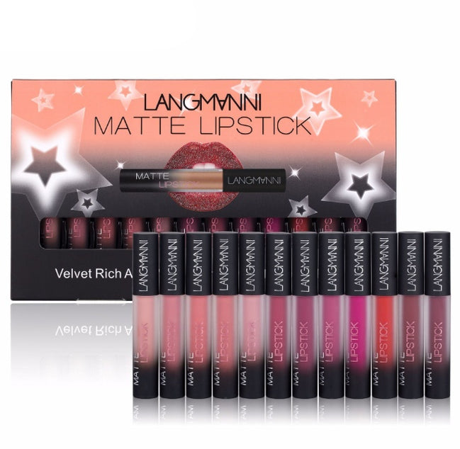 💄 Matte Velvet Waterproof Lipstick Set
