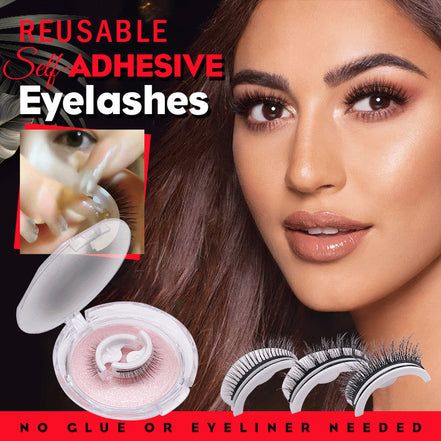✨Luxury Reusable 3D Mink Self-Adhesive Lashes – Glue-Free, Natural Volume, 10–20 Wears
