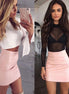 HOT Fashion Women Shiny Leather Skirts Female Solid Bodycon Pencil Short Mini Skirt Woman Zipper High Waist Skirt