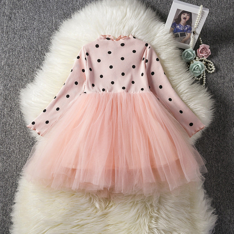 👗Baby Princess Lace Tutu Dress – Elegant Long Sleeve Birthday & Christening Outfit