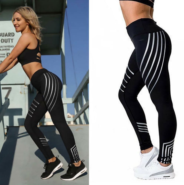 ✨Women’s GlowFit High Waist Workout Leggings – Seamless Sculpting Fitness Pants | Tummy Control, Squat Proof, Night Glow Activewear
