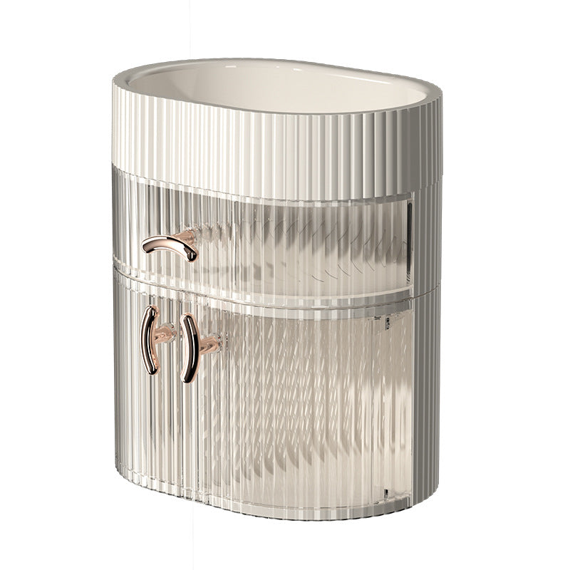 💎 Elegant Dustproof Cosmetic Storage Box – Multi-Layer Makeup Organizer for a Clean & Luxury Vanity