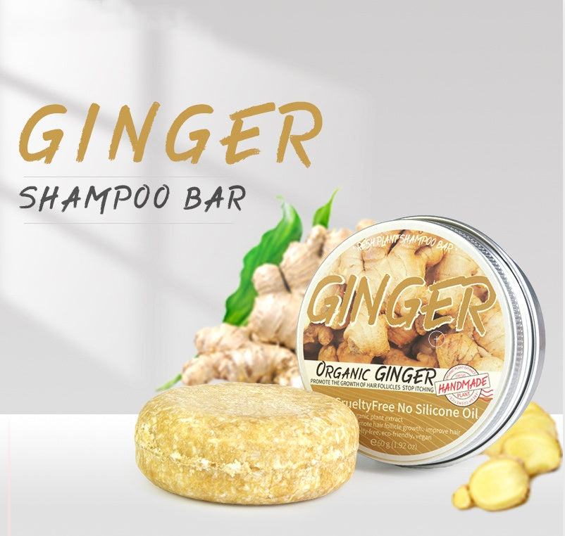 🌿Ginger Herbal Anti-Dandruff Shampoo Soap Bar – Deep Scalp Cleanse, Itch Relief & Fresh Hair Revival