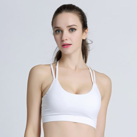 Sports female mesh beauty back bra High strength yoga running bra gathered shockproof sports underwear