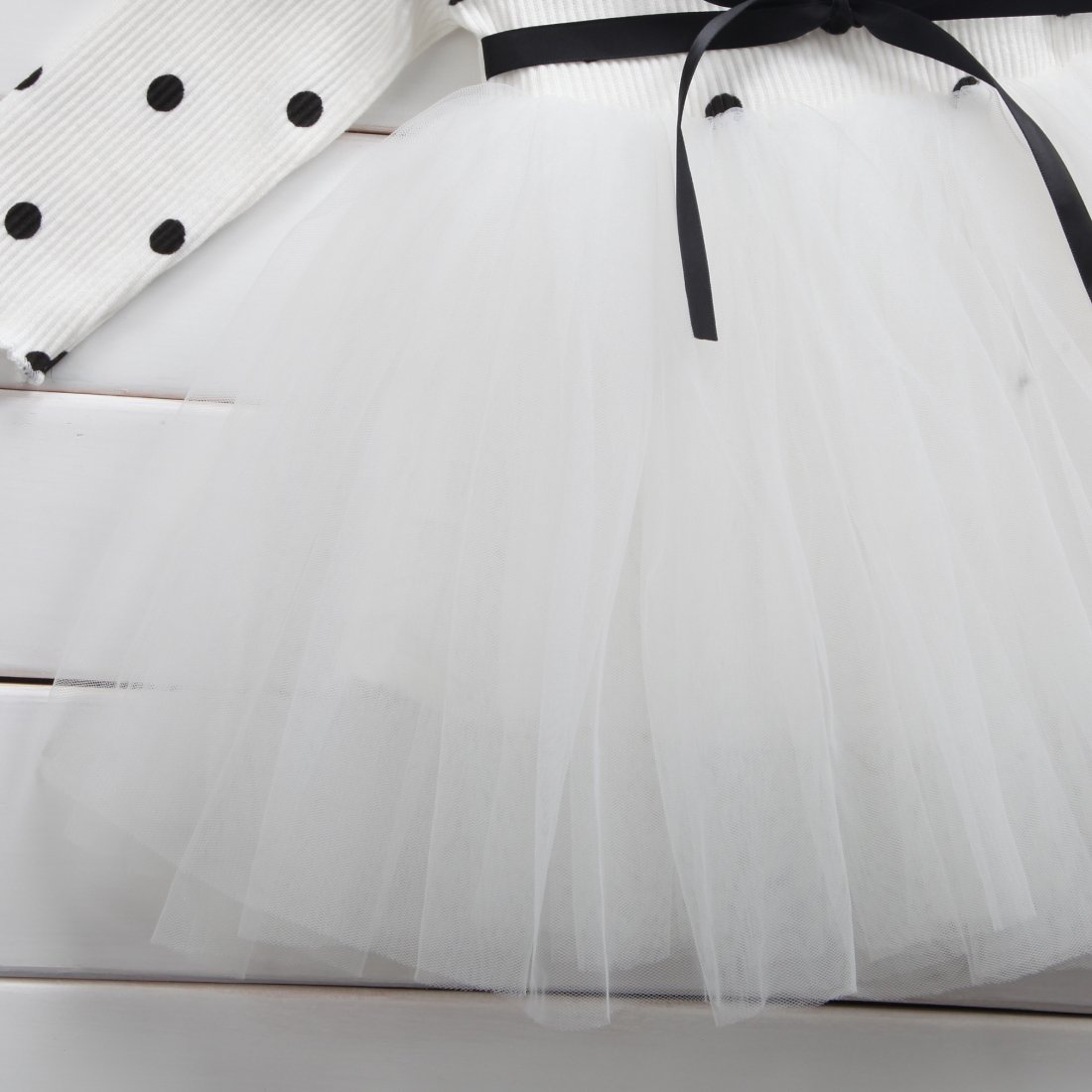 👗Baby Princess Lace Tutu Dress – Elegant Long Sleeve Birthday & Christening Outfit