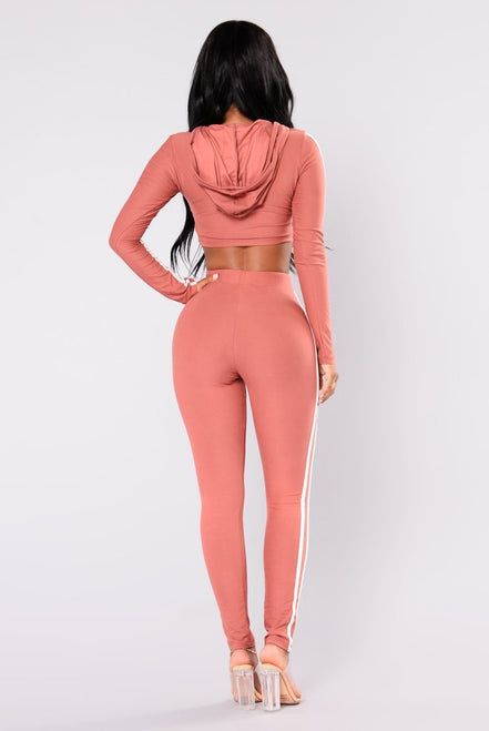 🔥Women’s Slim Fit Crop Hoodie Tracksuit Set – 2 Piece Casual Lounge & Streetwear Outfit