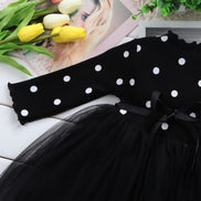 👗Baby Princess Lace Tutu Dress – Elegant Long Sleeve Birthday & Christening Outfit