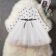 👗Baby Princess Lace Tutu Dress – Elegant Long Sleeve Birthday & Christening Outfit