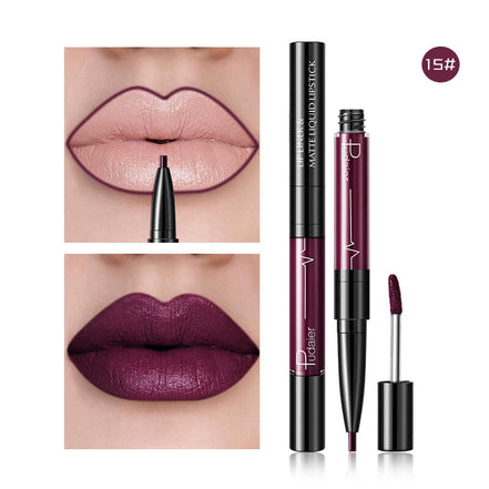 💄Pudaier 2-in-1 Matte Liquid Lipstick & Lip Liner — 16 Shades | 24-Hour Long-Lasting, Non-Transfer, Vegan