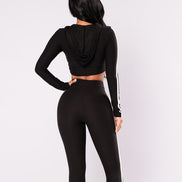 🔥Women’s Slim Fit Crop Hoodie Tracksuit Set – 2 Piece Casual Lounge & Streetwear Outfit