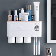 🪥All-in-One Magnetic Toothbrush Holder & Bathroom Organizer with Toothpaste Squeezer