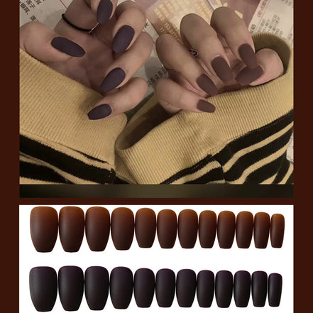 Waterproof Frosted ballet fake nails Benspiti