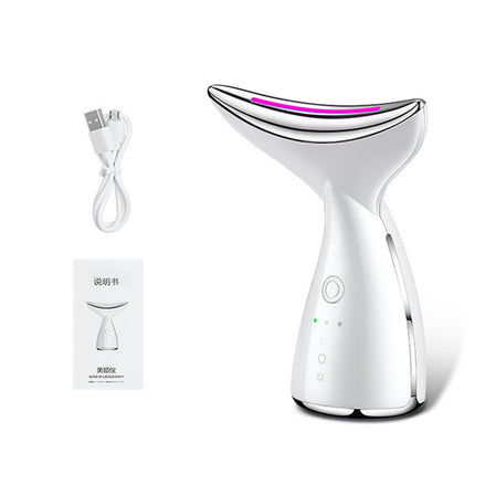 💎EMS Microcurrent Neck & Face Lifting Device – 3 Color LED Photon Therapy for Skin Tightening, Jawline Sculpting & Double Chin Appearance Reduction