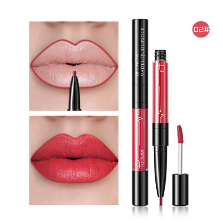 💄Pudaier 2-in-1 Matte Liquid Lipstick & Lip Liner — 16 Shades | 24-Hour Long-Lasting, Non-Transfer, Vegan