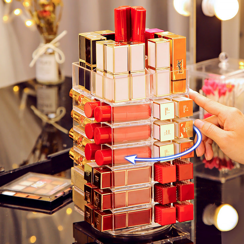 💄Aesthetic Luxury Makeup Storage Box – Multi-Layer Desktop Cosmetic Organizer