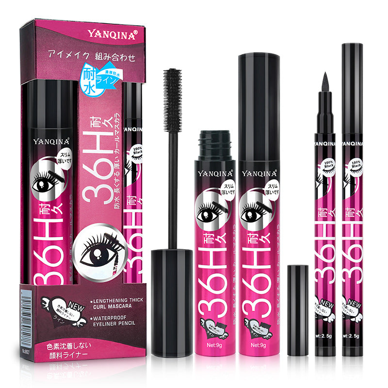 💖Smudge-Proof Eyeliner & Volumizing Mascara Combo Set – Long-Lasting Waterproof Eye Makeup Duo