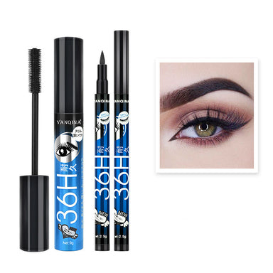 💖Smudge-Proof Eyeliner & Volumizing Mascara Combo Set – Long-Lasting Waterproof Eye Makeup Duo