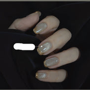 Latest Milk Tea Crystal Stone Cat Eye Nail Polish Benspiti