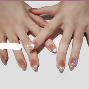 Latest Milk Tea Crystal Stone Cat Eye Nail Polish Benspiti