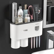 🪥All-in-One Magnetic Toothbrush Holder & Bathroom Organizer with Toothpaste Squeezer