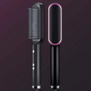 New 2 In 1 Hair Straightener Hot Comb Negative Ion Curling Tong Dual-purpose Electric Hair Brush