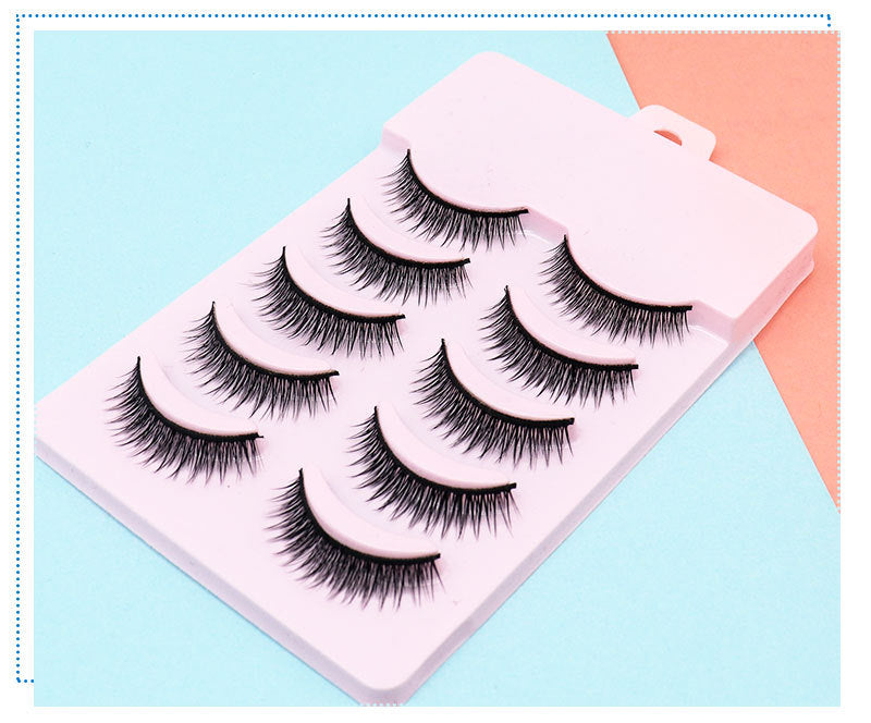 ✨Fashionable Natural Short Cross False Eyelashes Handmade Fake Eye Lashes Makeup USA