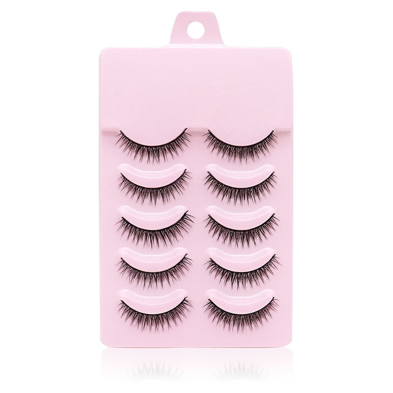 ✨Fashionable Natural Short Cross False Eyelashes Handmade Fake Eye Lashes Makeup USA