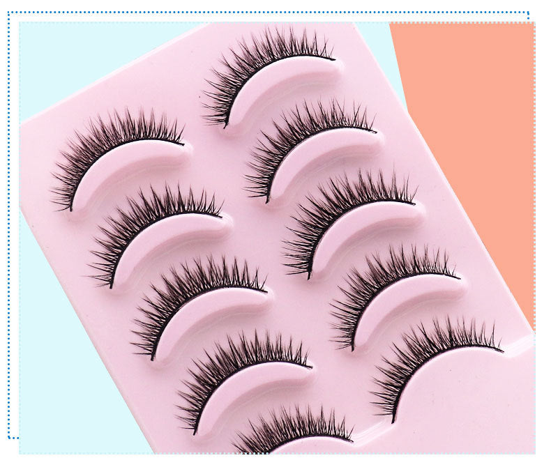 ✨Fashionable Natural Short Cross False Eyelashes Handmade Fake Eye Lashes Makeup USA