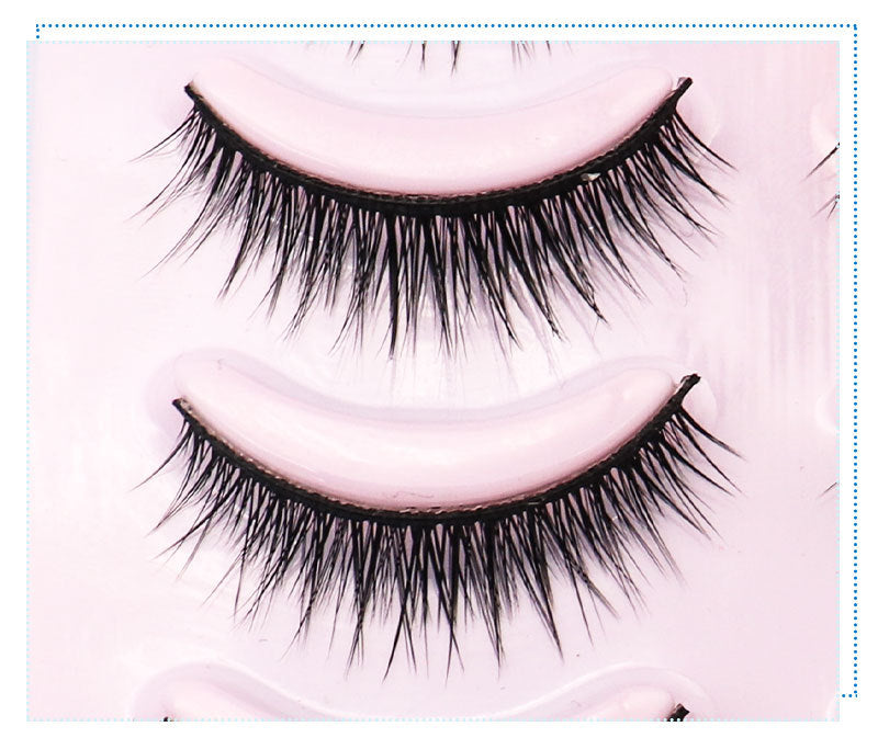 ✨Fashionable Natural Short Cross False Eyelashes Handmade Fake Eye Lashes Makeup USA