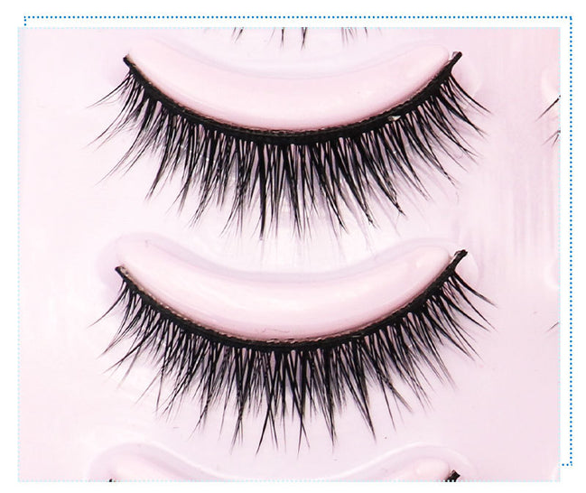 ✨Fashionable Natural Short Cross False Eyelashes Handmade Fake Eye Lashes Makeup USA