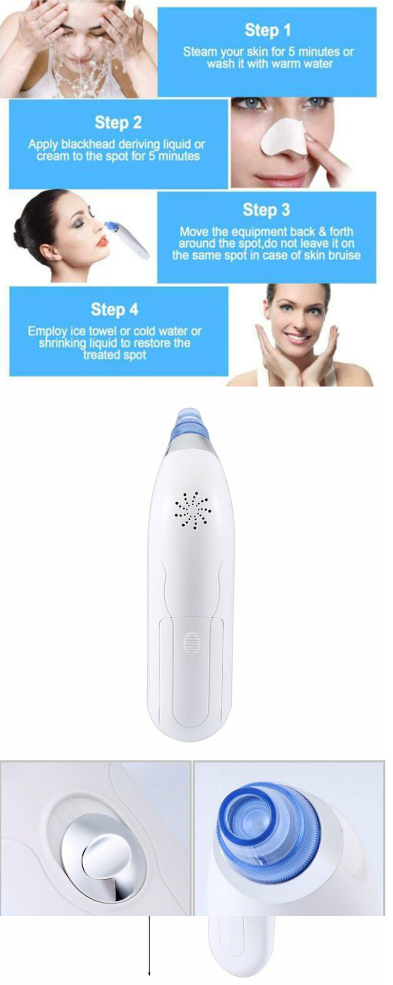 🧴DeepClean™ Electric Blackhead Remover Pore Vacuum – Spa-Grade Acne & Pore Cleansing Device
