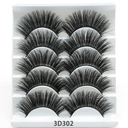 💋Velora 3D Mink False Eyelashes – Soft Cotton Band, 5 Pairs Glam Set