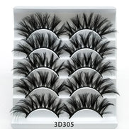 💋Velora 3D Mink False Eyelashes – Soft Cotton Band, 5 Pairs Glam Set