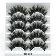 💋Velora 3D Mink False Eyelashes – Soft Cotton Band, 5 Pairs Glam Set