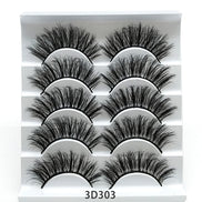 💋Velora 3D Mink False Eyelashes – Soft Cotton Band, 5 Pairs Glam Set