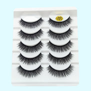 💋Velora 3D Mink False Eyelashes – Soft Cotton Band, 5 Pairs Glam Set