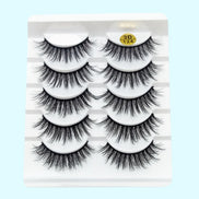 💋Velora 3D Mink False Eyelashes – Soft Cotton Band, 5 Pairs Glam Set