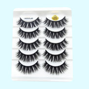 💋Velora 3D Mink False Eyelashes – Soft Cotton Band, 5 Pairs Glam Set