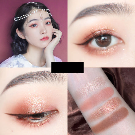 💄NOVO Luxe Blend Eyeshadow Palette – 12 Ultra-Pigment Shades for Everyday Glam & Night Drama