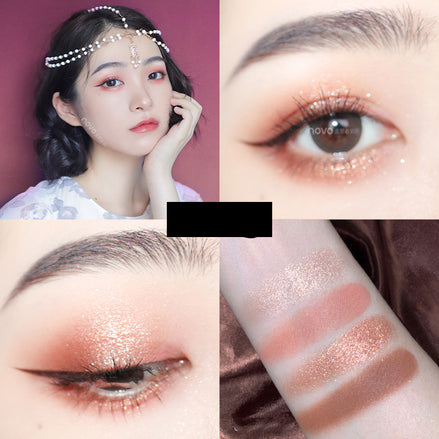 💄NOVO Luxe Blend Eyeshadow Palette – 12 Ultra-Pigment Shades for Everyday Glam & Night Drama