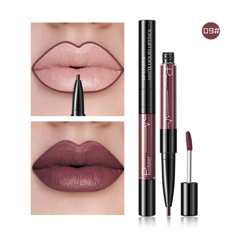 💄Pudaier 2-in-1 Matte Liquid Lipstick & Lip Liner — 16 Shades | 24-Hour Long-Lasting, Non-Transfer, Vegan