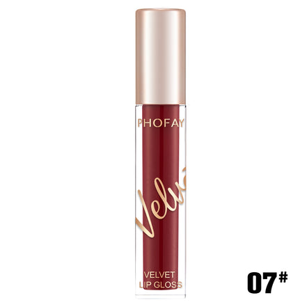💄PHOFAY Velvet Lip Gloss – Soft Matte, Weightless & Non-Sticky Perfection