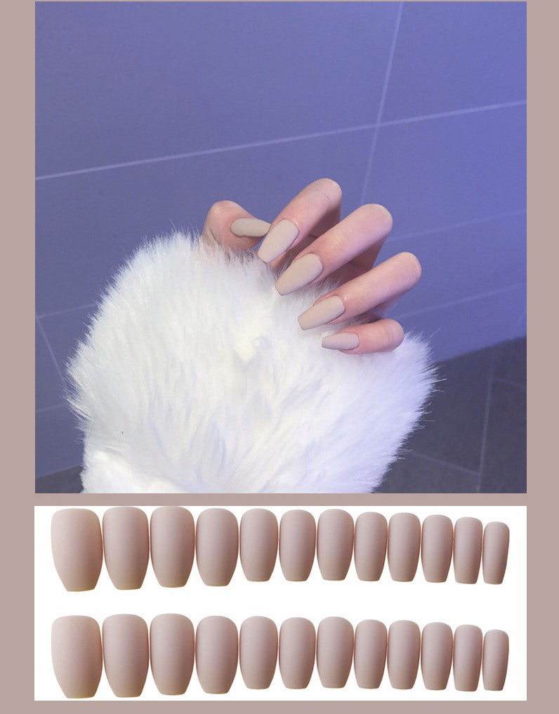 Waterproof Frosted ballet fake nails Benspiti