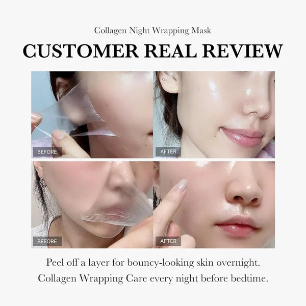 🌙Collagen Night Wrapping Mask – Overnight Hydrating & Firming Anti-Wrinkle Face Mask for Glowing, Youthful Skin