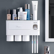 🪥All-in-One Magnetic Toothbrush Holder & Bathroom Organizer with Toothpaste Squeezer