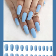 Waterproof Frosted ballet fake nails Benspiti