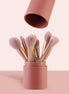 Soft PU Round Cosmetic Brush Container Cosmetic Tool Cosmetic Brush