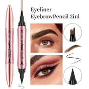 🔥4D Microblading Dual-Ended Eyebrow Pen™ – Natural Hair Stroke Brow + Precision Eyeliner (Waterproof & Smudge-Proof)