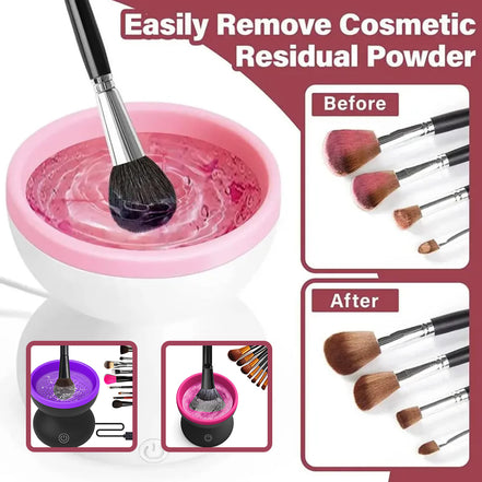 :  💖Electric Makeup Brush Cleaner Machine – Fast USB Automatic Cosmetic Brush Cleaning Tool for All Brush Sizes | Deep Clean & Dry in Seconds