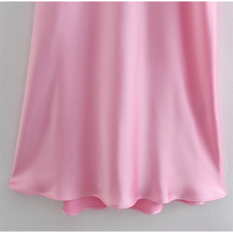 ✨ Elegant Satin Backless Slip Maxi Dress
